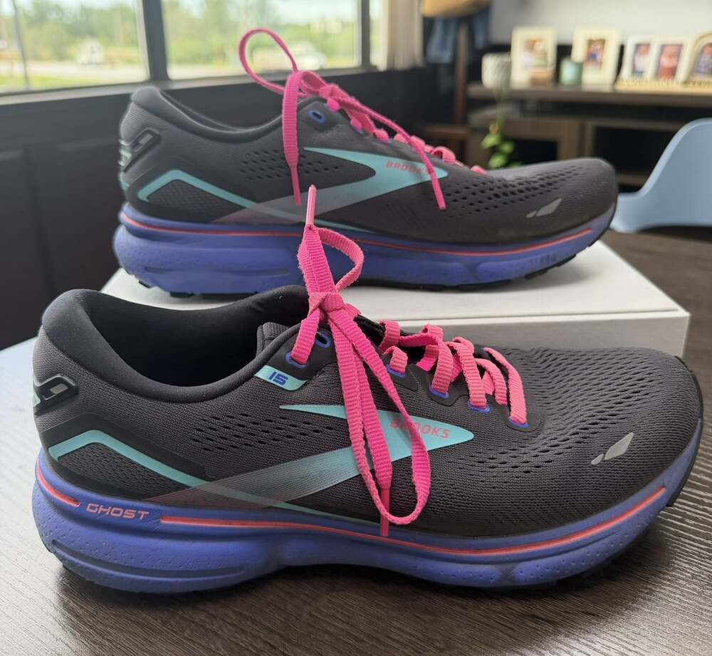 Brooks Ghost 15 Black Aruba Running Training Shoes Women's Size 9.5 B